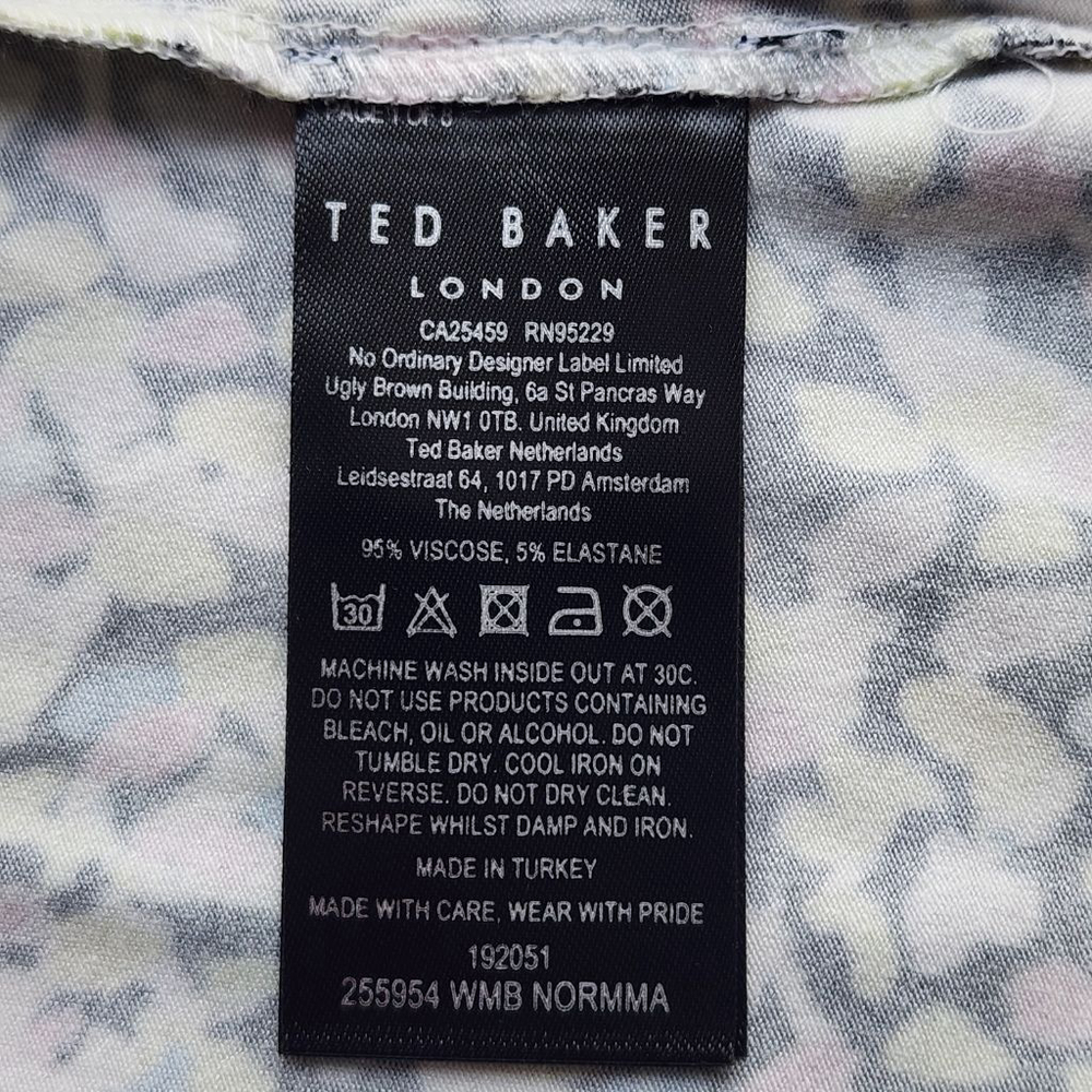TED BAKER Normma Half Sleeve Fleck Tee M Multi-color - Picture 8 of 8